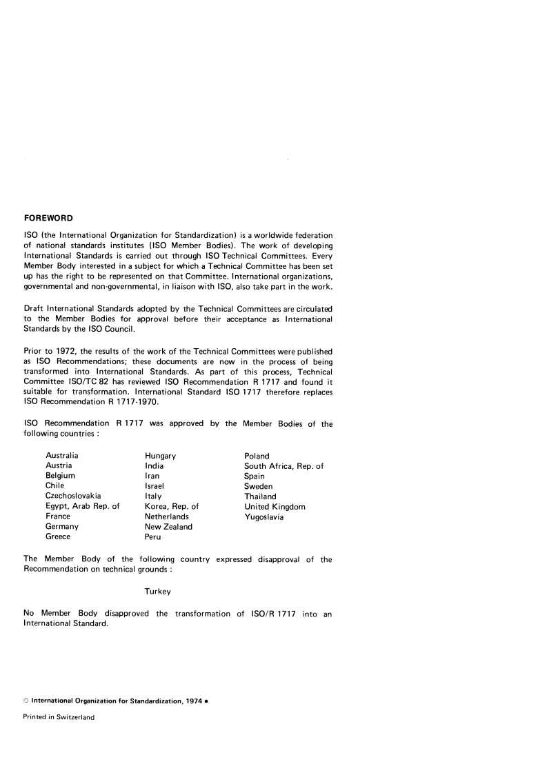 SIST ISO 1717:1997 ISO 1717:1974 - Rock drilling — Rotary drill-rods and rotary drill-bits for dry drilling — Connecting dimensions/1/1974 - Page 2 preview