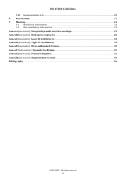 ISO 17268-1:2025 - Gaseous hydrogen land vehicle refuelling connection devices — Part 1: Flow capacities up to and including 120 g/s
Released:6. 08. 2025 - Page 4 preview
