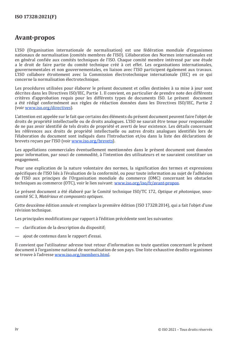 ISO 17328:2021 ISO 17328:2021 - Optique et photonique — Matériaux et composants optiques — Méthode d'essai de l'indice de réfraction des matériaux optiques infrarouges
Released:12/7/2021 - Page 4 preview