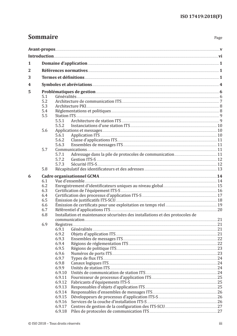 ISO 17419:2018 ISO 17419:2018 - Systèmes intelligents de transport — Systèmes coopératifs — Identification unique au niveau global
Released:4/25/2019 - Page 3 preview