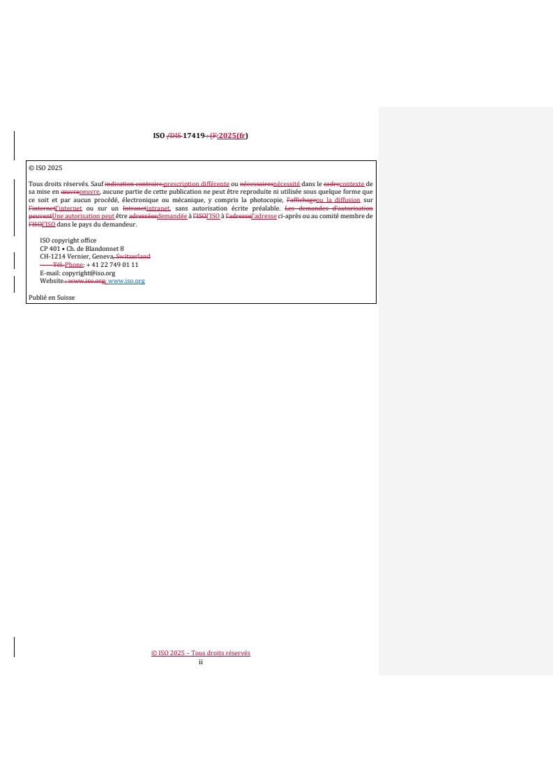 REDLINE ISO 17419:2025 - Systèmes de transport intelligents — Identification unique au niveau global
Released:29. 05. 2025