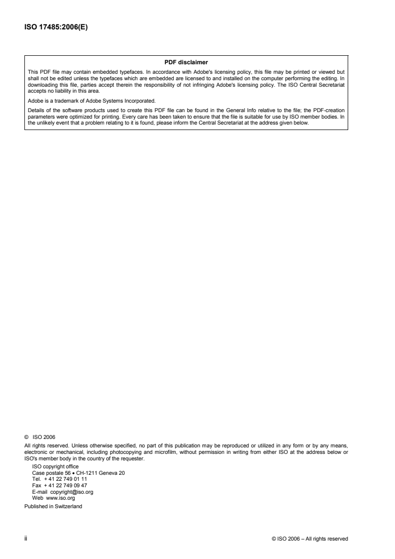 ISO 17485:2006 ISO 17485:2006 - Bevel gears — ISO system of accuracy/19/2006 - Page 2 preview