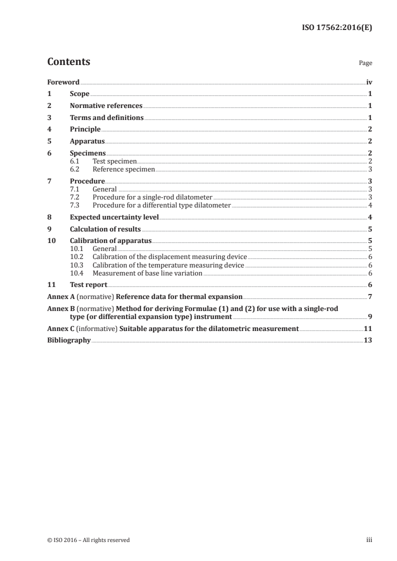ISO 17562:2016 ISO 17562:2016 - Fine ceramics (advanced ceramics, advanced technical ceramics) — Test method for linear thermal expansion of monolithic ceramics by push-rod technique/26/2016 - Page 3 preview