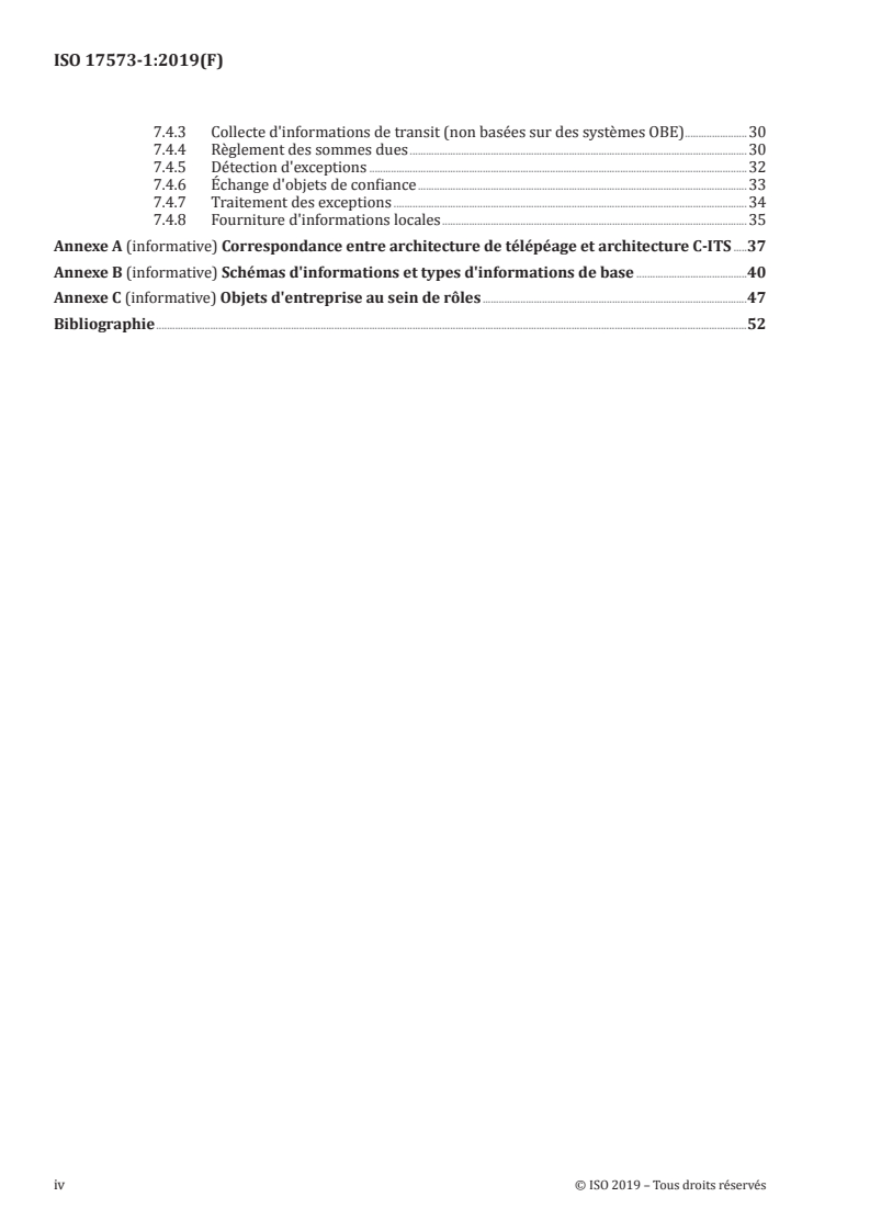 ISO 17573-1:2019 ISO 17573-1:2019 - Perception électronique de télépéage — Architecture de systèmes pour le péage lié aux véhicules — Partie 1: Modèle de référence/26/2019 - Page 4 preview