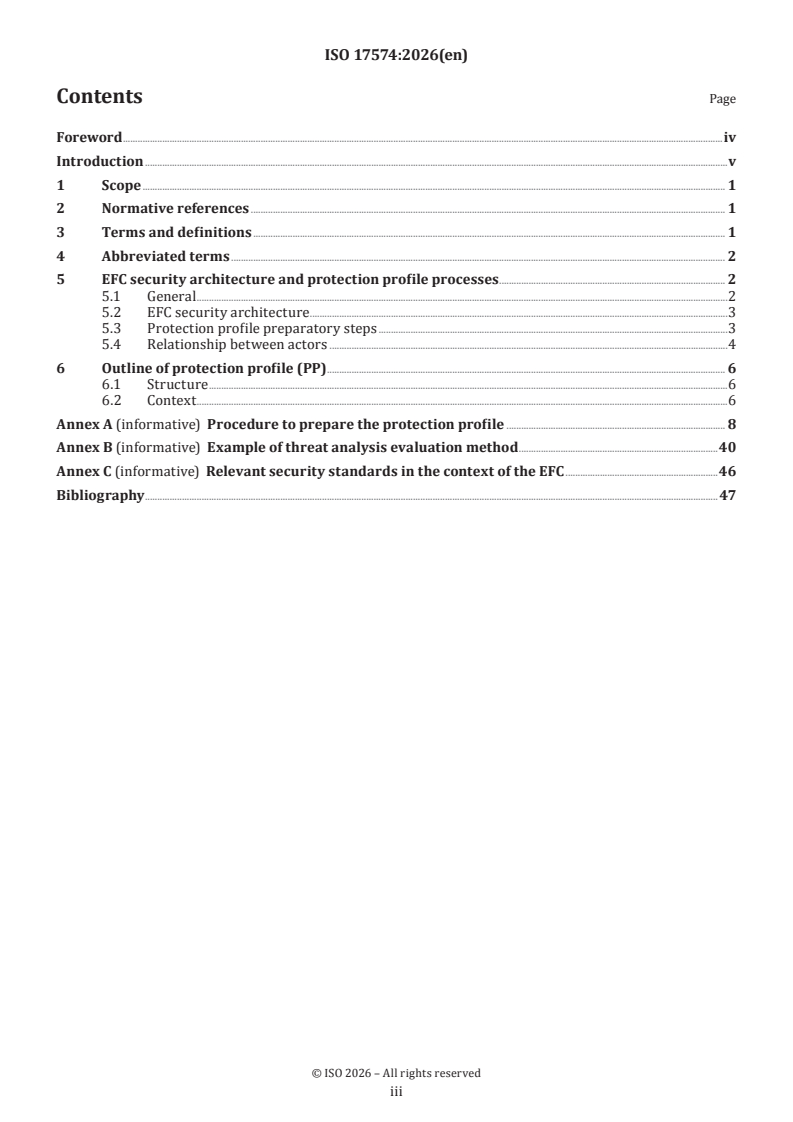 ISO 17574:2026 ISO 17574:2026 - Electronic fee collection — Requirements for security protection profiles - Page 3 preview