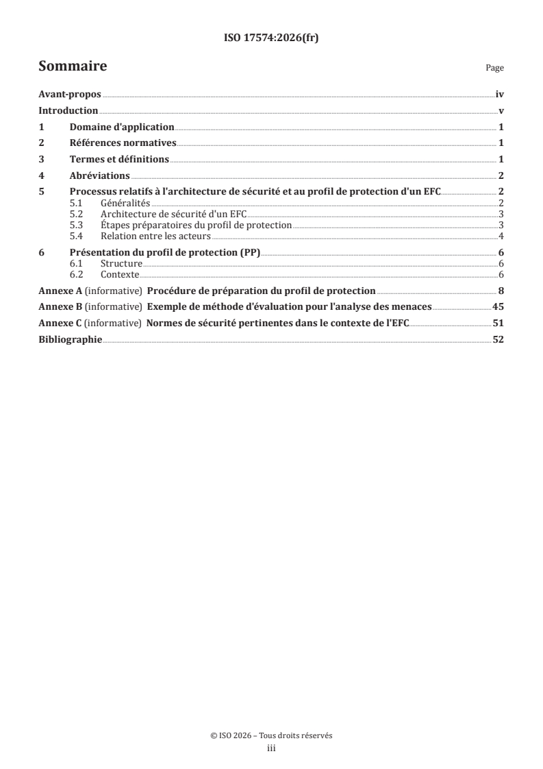 ISO 17574:2026 ISO 17574:2026 - Perception de télépéage — Exigences relatives aux profils de protection de sécurité - Page 3 preview