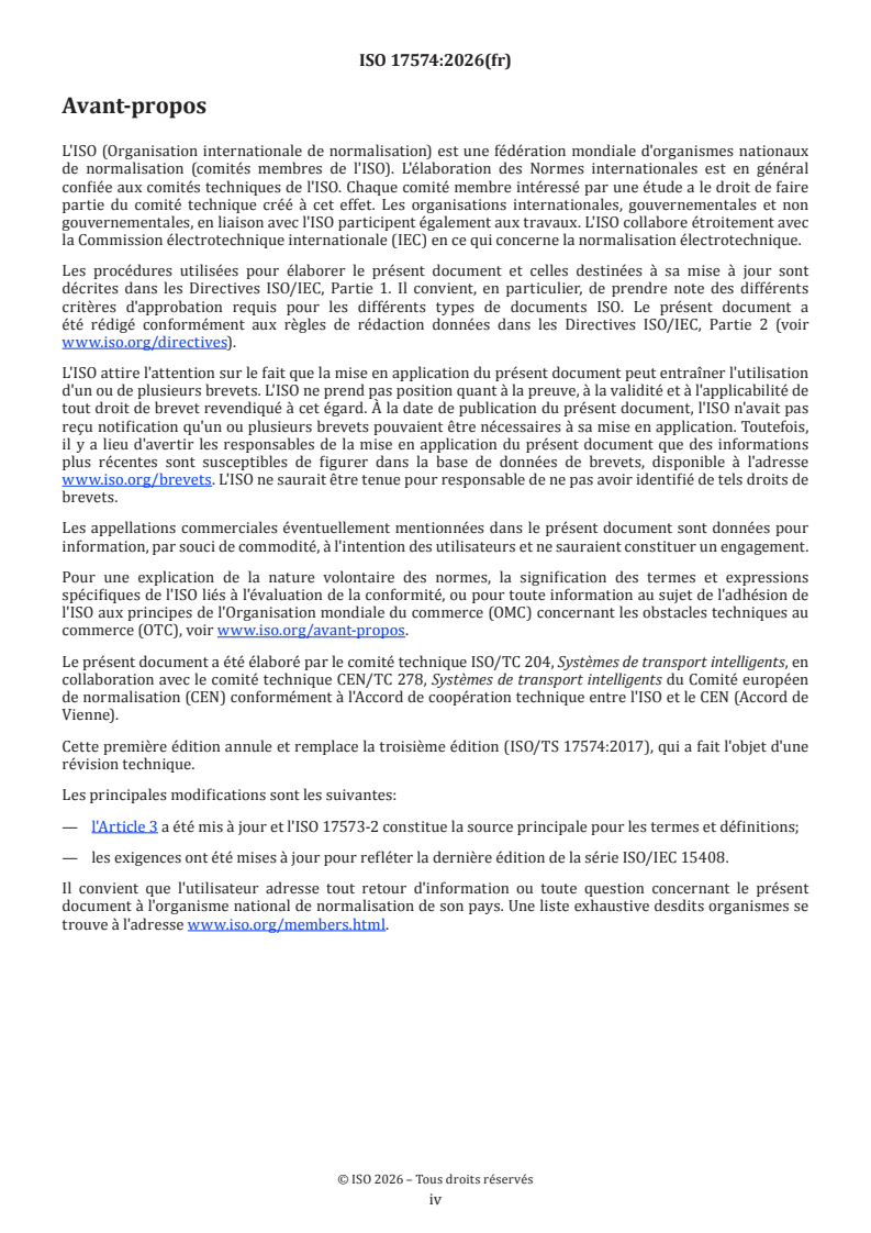 ISO 17574:2026 ISO 17574:2026 - Perception de télépéage — Exigences relatives aux profils de protection de sécurité - Page 4 preview
