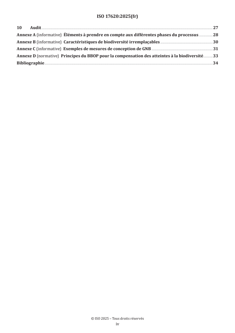 ISO 17620:2025 ISO 17620:2025 - Biodiversité — Processus de conception et de mise en œuvre du gain net de biodiversité dans les projets de développement
Released:10/14/2025 - Page 4 preview