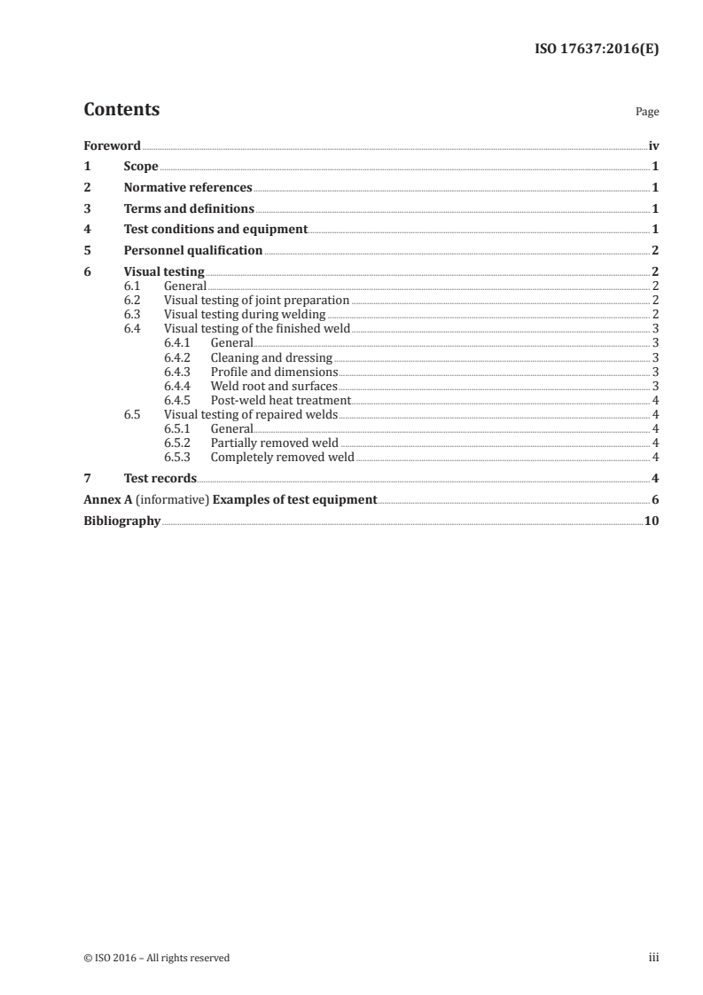 ISO 17637:2016 ISO 17637:2016 - Non-destructive testing of welds — Visual testing of fusion-welded joints/21/2016 - Page 3 preview