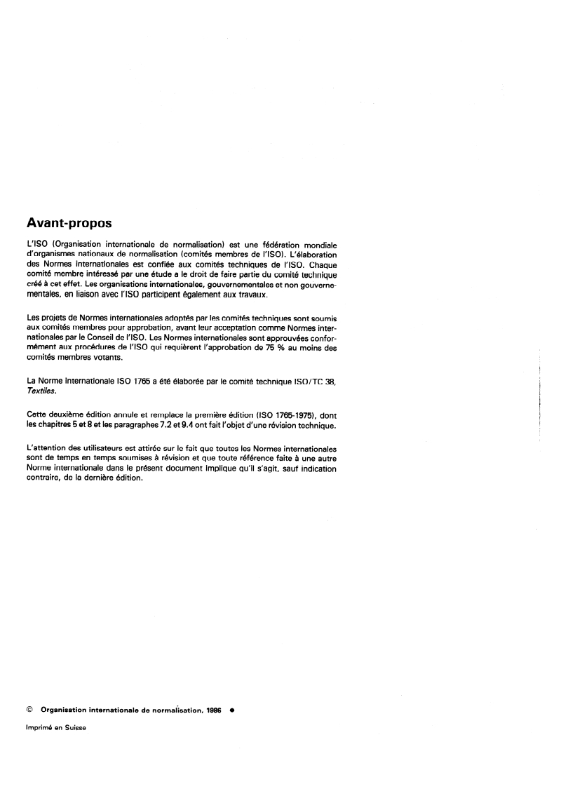 ISO 1765:1986 ISO 1765:1986 - Revêtements de sol textiles fabriqués à la machine — Détermination de l'épaisseur totale/6/1986 - Page 2 preview