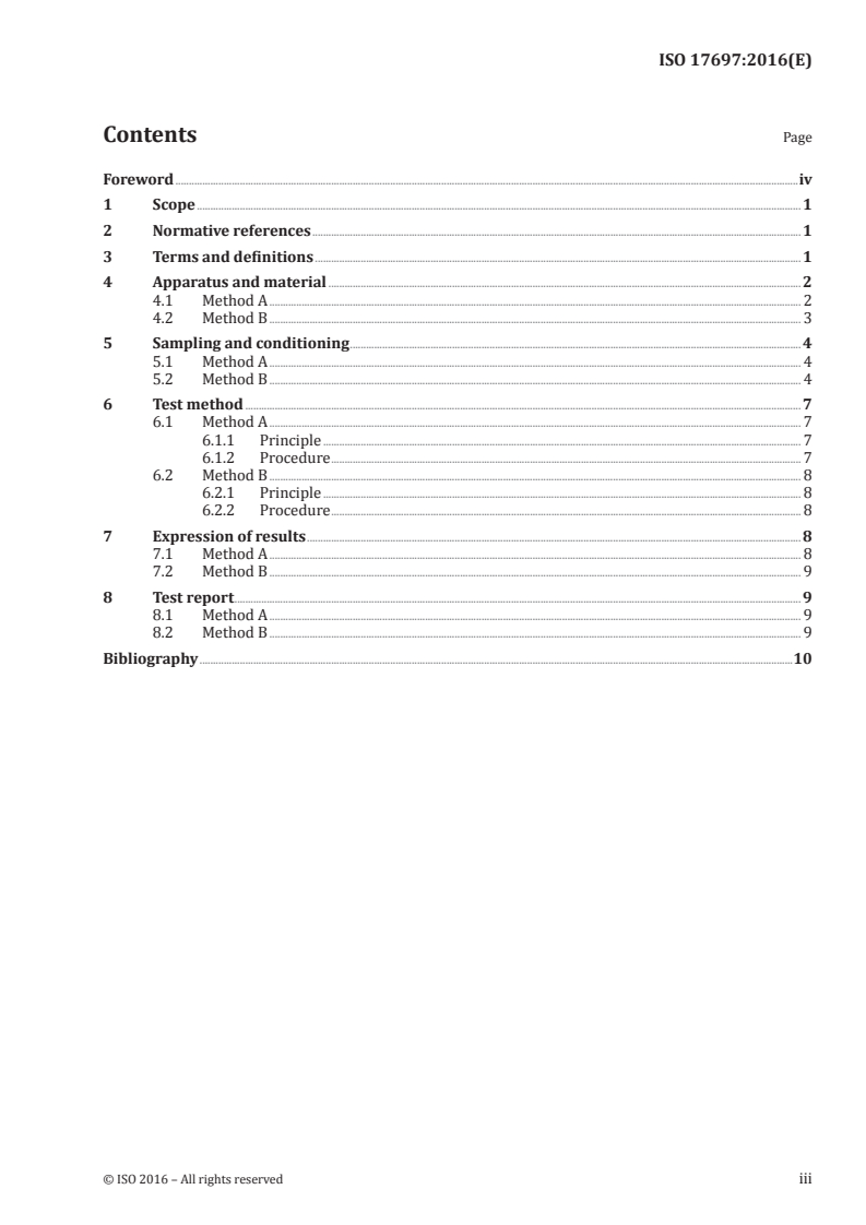ISO 17697:2016 ISO 17697:2016 - Footwear — Test methods for uppers, lining and insocks — Seam strength/29/2016 - Page 3 preview