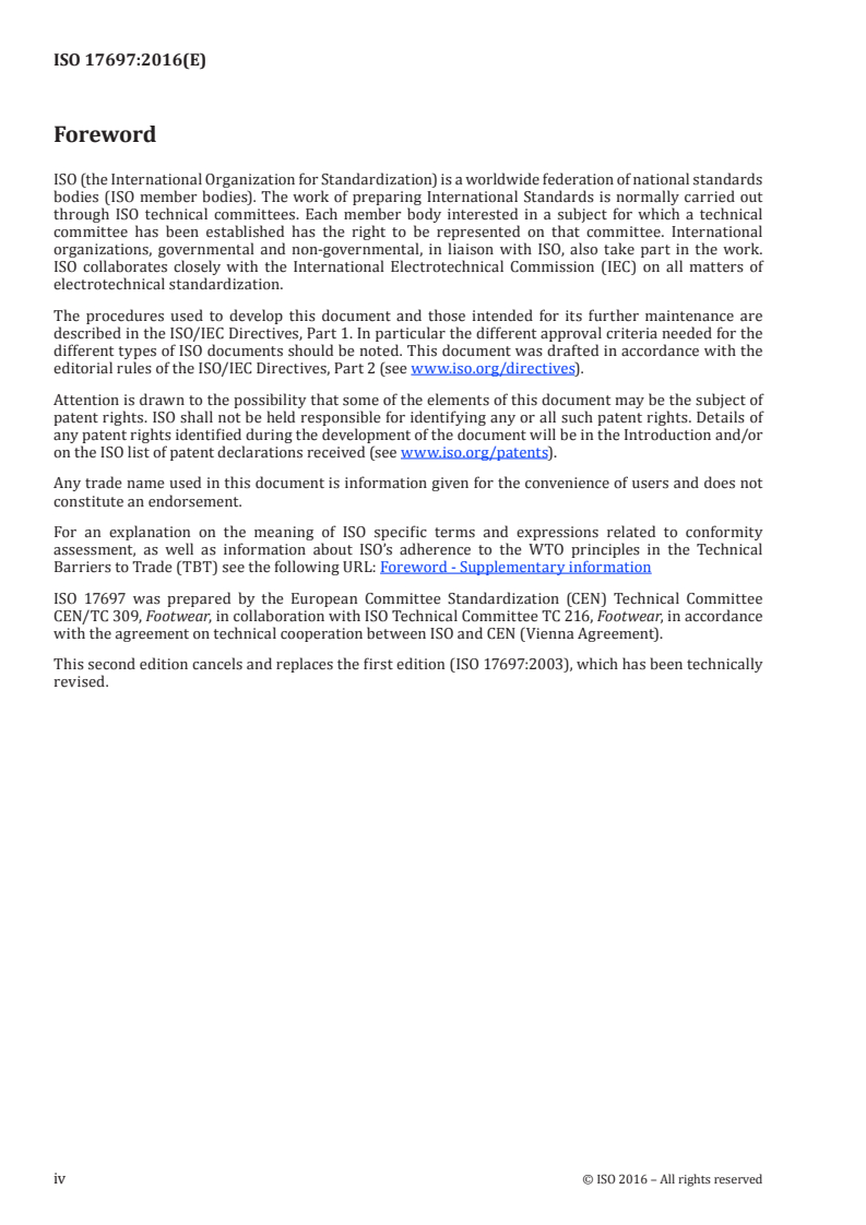 ISO 17697:2016 ISO 17697:2016 - Footwear — Test methods for uppers, lining and insocks — Seam strength/29/2016 - Page 4 preview