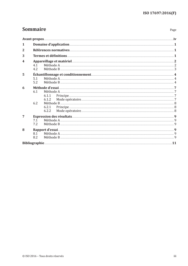 ISO 17697:2016 ISO 17697:2016 - Chaussures — Méthodes d'essai relatives aux tiges, doublures et premières de propreté — Résistance des piqûres/29/2016 - Page 3 preview