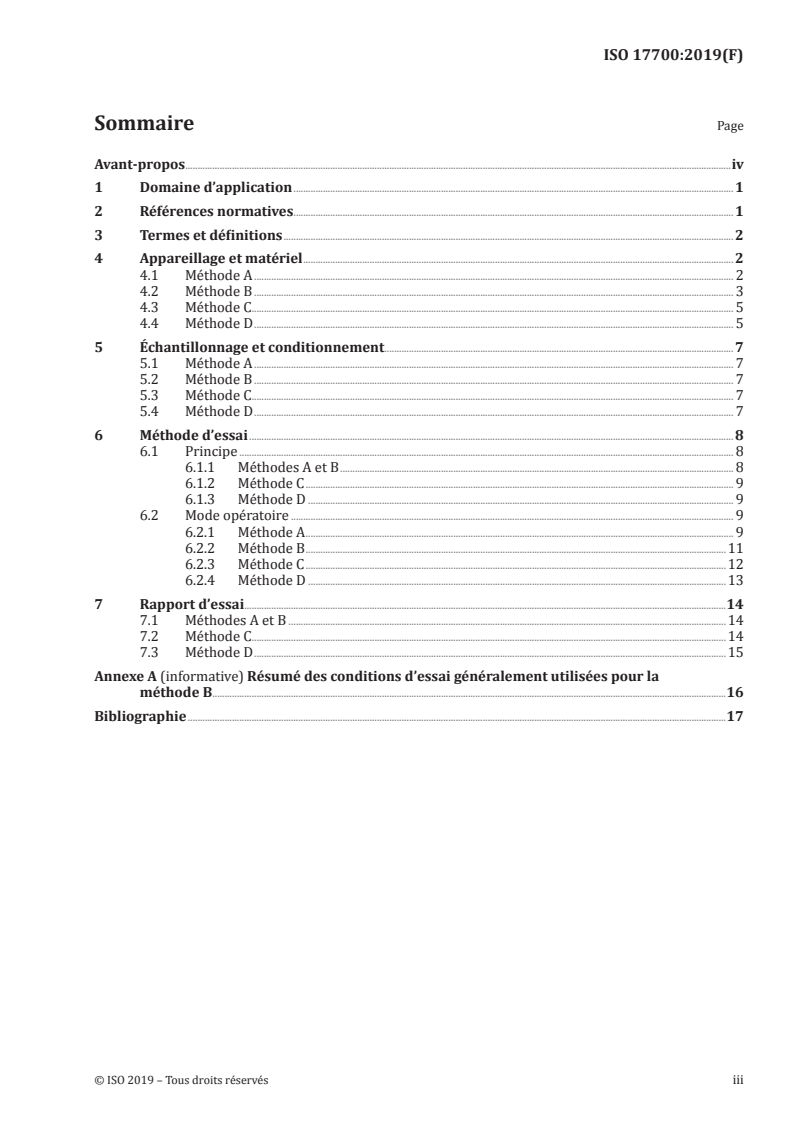 ISO 17700:2019 ISO 17700:2019 - Chaussures — Méthodes d'essai des composants de la tige et des premières de propreté — Solidité des coloris au frottement et à l'exsudation/19/2019 - Page 3 preview