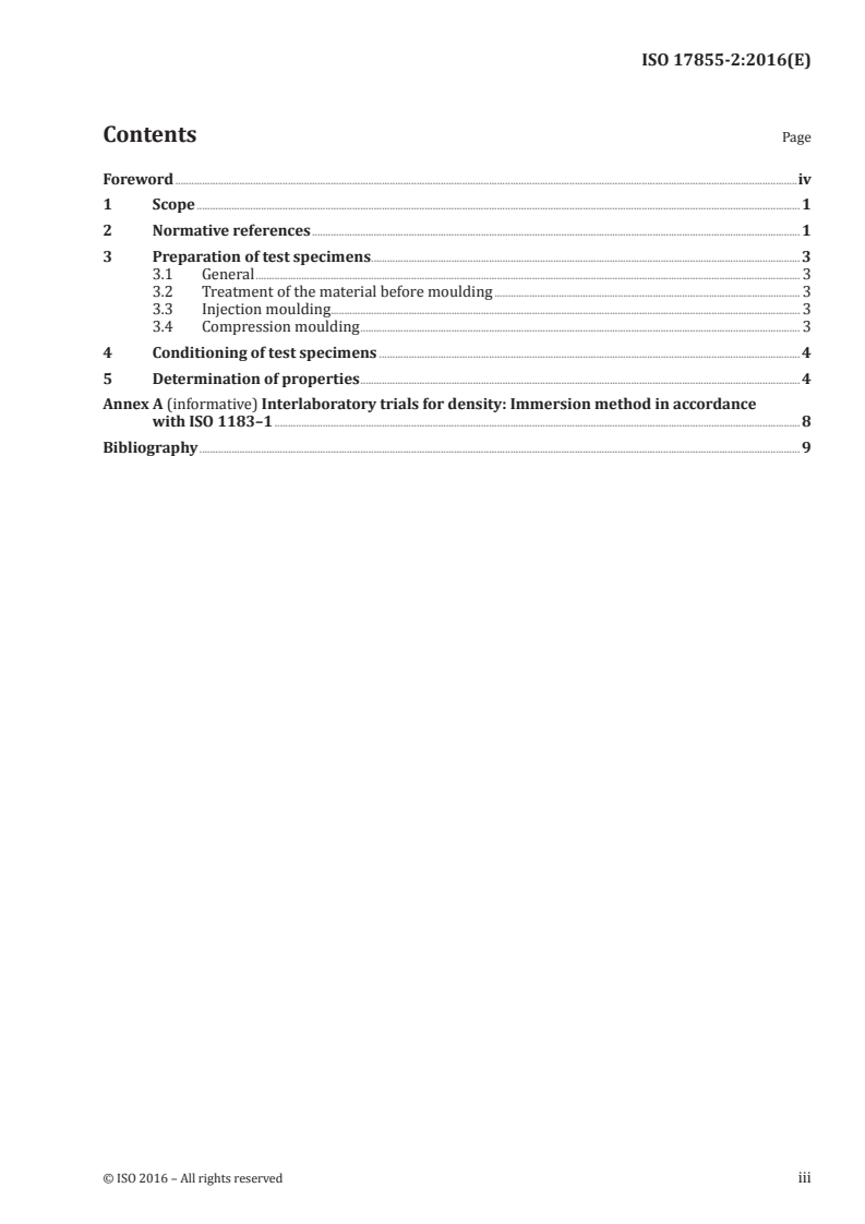 ISO 17855-2:2016 ISO 17855-2:2016 - Plastics — Polyethylene (PE) moulding and extrusion materials — Part 2: Preparation of test specimens and determination of properties/15/2016 - Page 3 preview