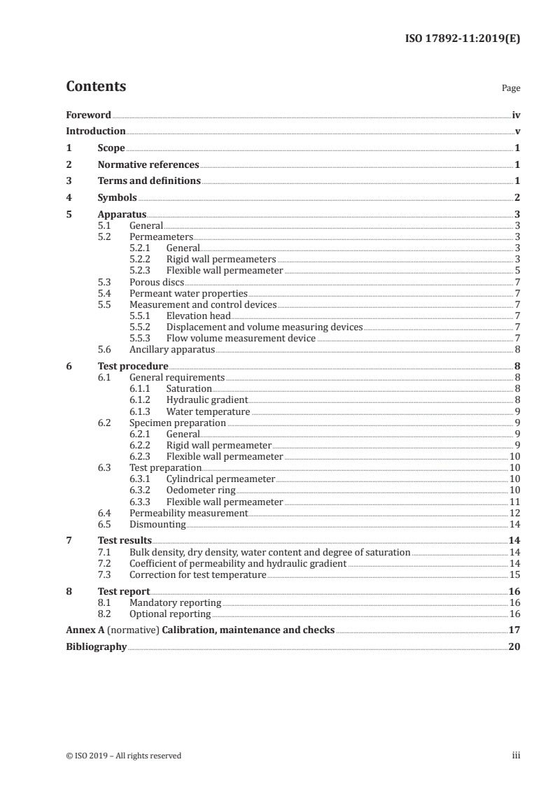 ISO 17892-11:2019 ISO 17892-11:2019 - Geotechnical investigation and testing — Laboratory testing of soil — Part 11: Permeability tests/30/2019 - Page 3 preview