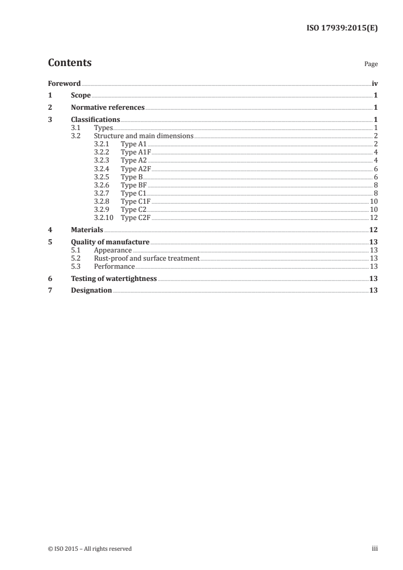 ISO 17939:2015 ISO 17939:2015 - Ships and marine technology — Oil tank hatches/1/2015 - Page 3 preview