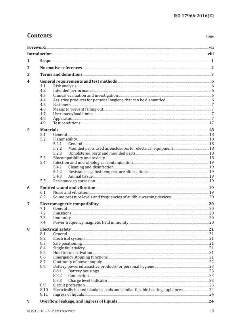 ISO 17966:2016 ISO 17966:2016 - Assistive products for personal hygiene that support users — Requirements and test methods/4/2016 - Page 3 preview