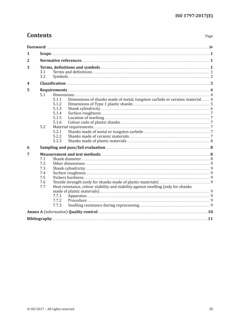 ISO 1797:2017 ISO 1797:2017 - Dentistry — Shanks for rotary and oscillating instruments/3/2017 - Page 3 preview