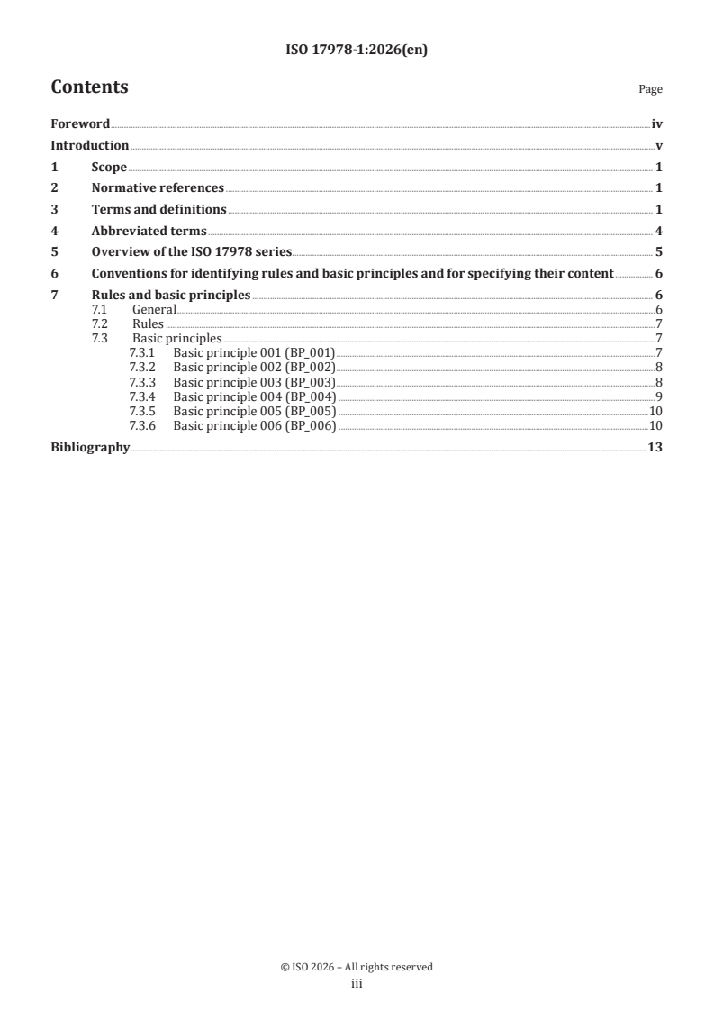 ISO 17978-1:2026 ISO 17978-1:2026 - Road vehicles — Service-oriented vehicle diagnostics (SOVD) — Part 1: General information, definitions, rules and basic principles - Page 3 preview