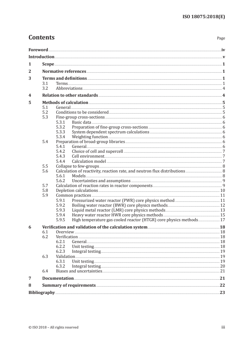 ISO 18075:2018 ISO 18075:2018 - Steady-state neutronics methods for power-reactor analysis/27/2018 - Page 3 preview
