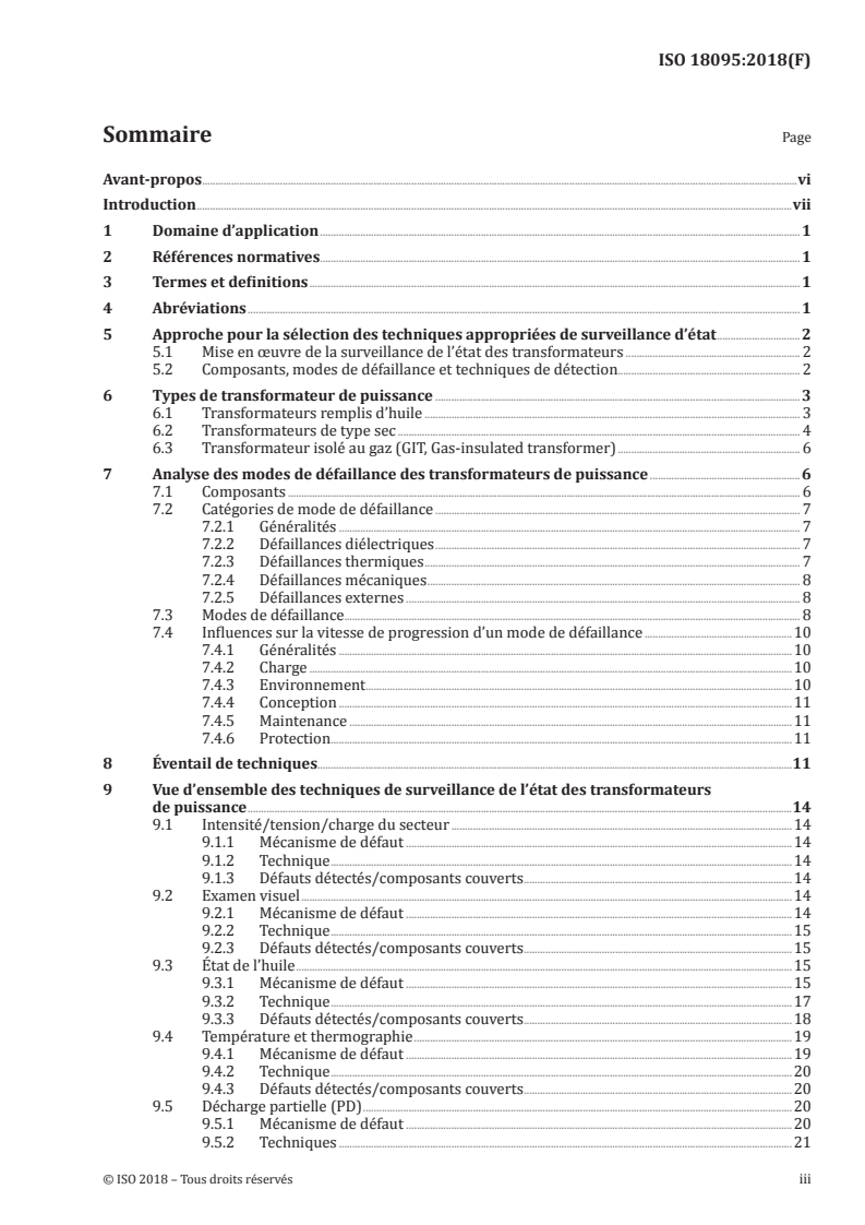 ISO 18095:2018 ISO 18095:2018 - Surveillance et diagnostic de l'état des transformateurs de puissance
Released:2/15/2018 - Page 3 preview
