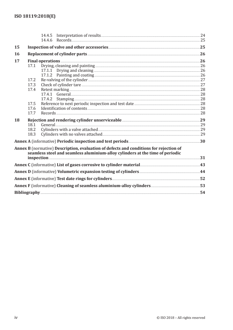 ISO 18119:2018 ISO 18119:2018 - Gas cylinders — Seamless steel and seamless aluminium-alloy gas cylinders and tubes — Periodic inspection and testing
Released:5/25/2018 - Page 4 preview