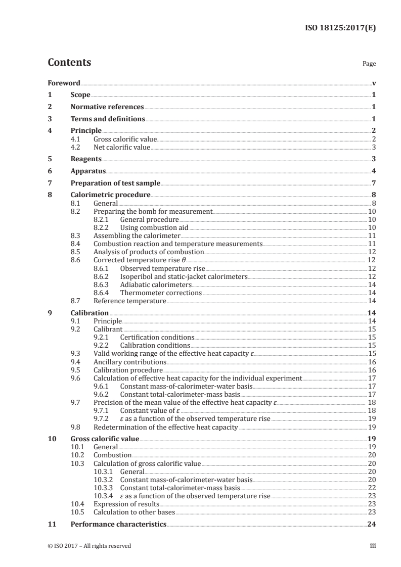 ISO 18125:2017 ISO 18125:2017 - Solid biofuels — Determination of calorific value/24/2017 - Page 3 preview
