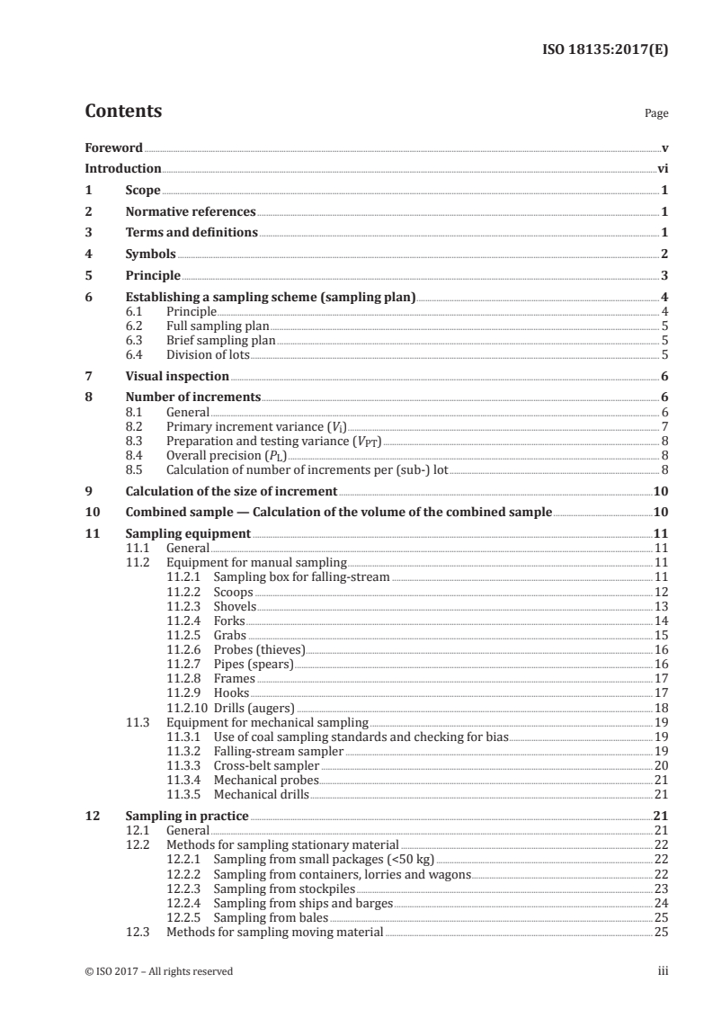 ISO 18135:2017 ISO 18135:2017 - Solid Biofuels — Sampling/30/2017 - Page 3 preview