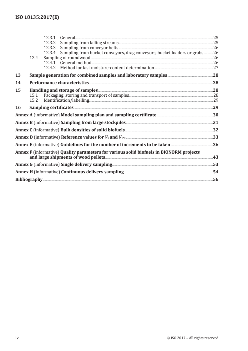 ISO 18135:2017 ISO 18135:2017 - Solid Biofuels — Sampling/30/2017 - Page 4 preview