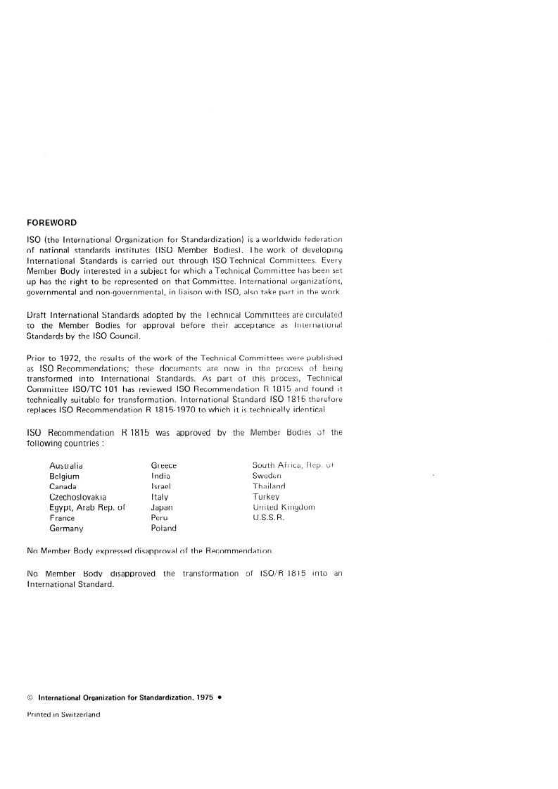 ISO 1815:1975 ISO 1815:1975 - Continuous mechanical handling equipment for loose bulk materials — Vibrating feeders and conveyors with tubular trough/1/1975 - Page 2 preview