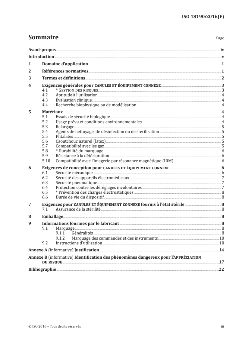 ISO 18190:2016 ISO 18190:2016 - Matériel d'anesthésie et de réanimation respiratoire — Exigences générales pour canules et équipement connexe/21/2016 - Page 3 preview