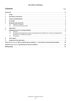 ISO 18192-3:2025 - Implants for surgery — Wear of total intervertebral spinal disc prostheses — Part 3: Impingement-wear testing and corresponding environmental conditions for test of lumbar and cervical prostheses
Released:21. 11. 2025 - Page 3 preview