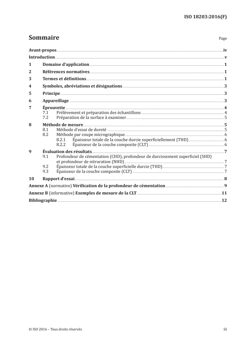 ISO 18203:2016 ISO 18203:2016 - Acier — Détermination de l'épaisseur des couches durcies superficielles/5/2016 - Page 3 preview