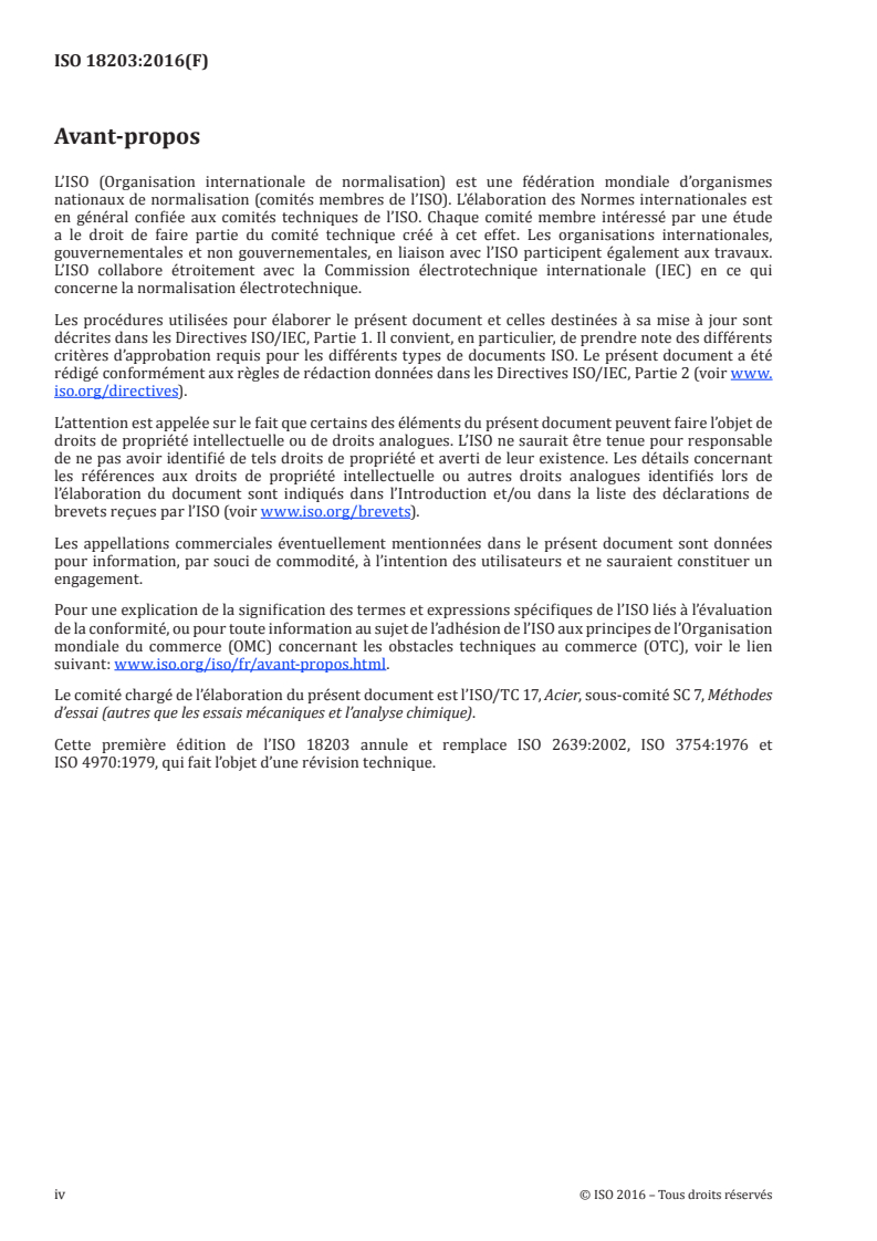 ISO 18203:2016 ISO 18203:2016 - Acier — Détermination de l'épaisseur des couches durcies superficielles/5/2016 - Page 4 preview