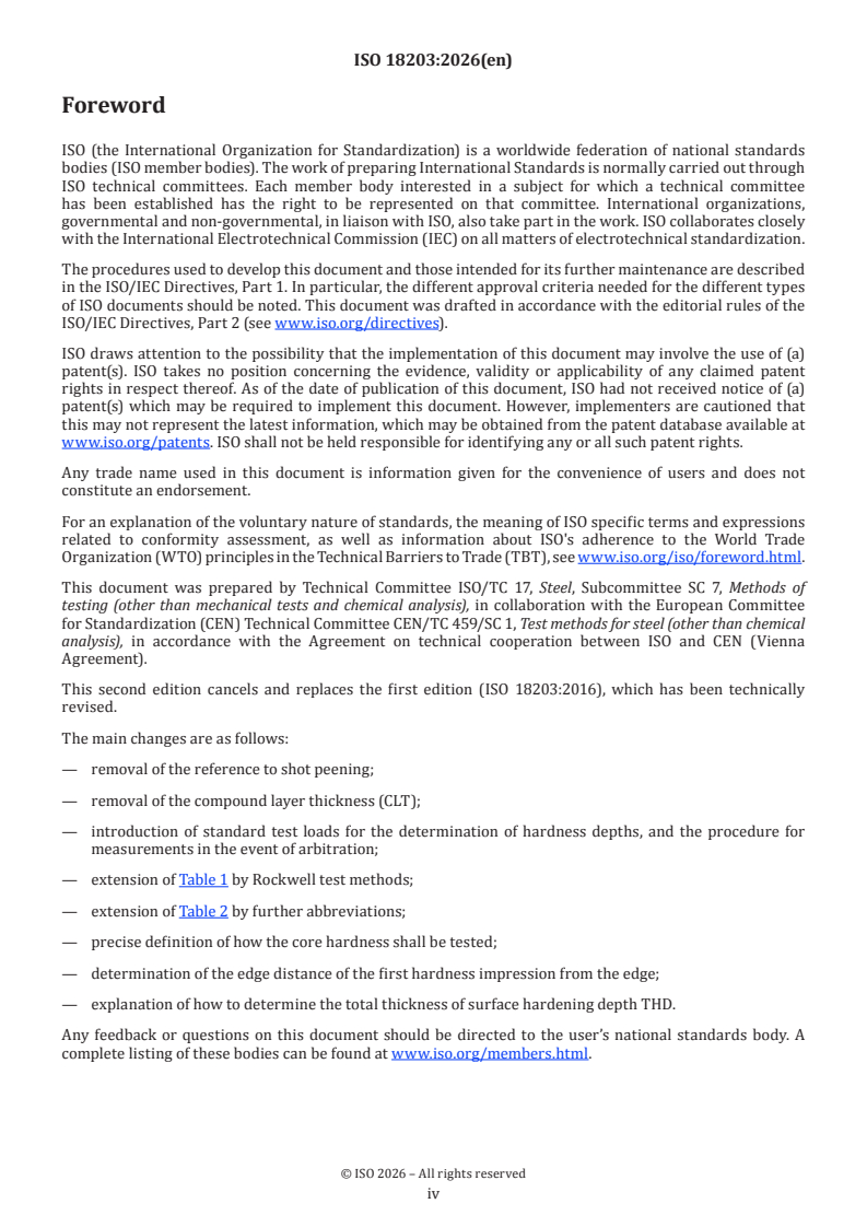ISO 18203:2026 ISO 18203:2026 - Steel — Determination of the thickness of surface-hardened layers
Released:27. 01. 2026 - Page 4 preview