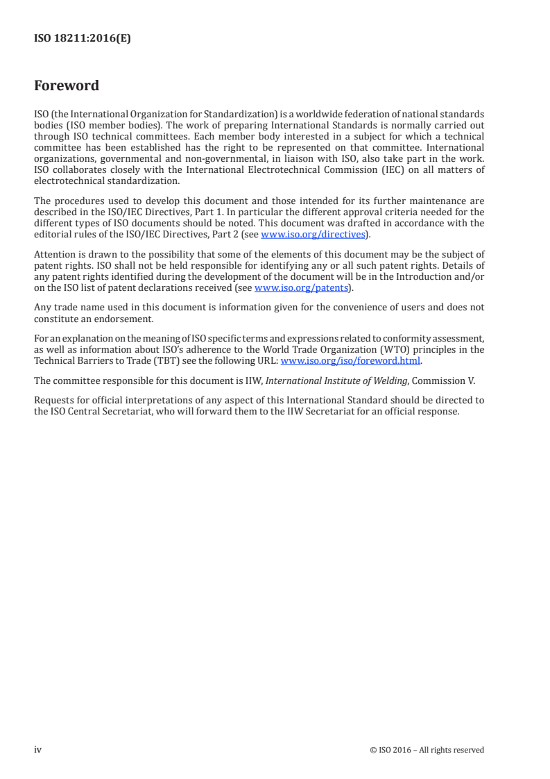 ISO 18211:2016 ISO 18211:2016 - Non-destructive testing — Long-range inspection of above-ground pipelines and plant piping using guided wave testing with axial propagation/14/2016 - Page 4 preview