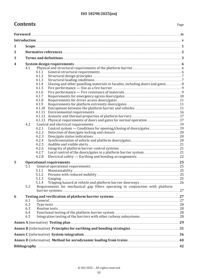 ISO 18298:2025 ISO 18298:2025 - Railway applications — Platform barrier systems
Released:19. 11. 2025 - Page 3 preview