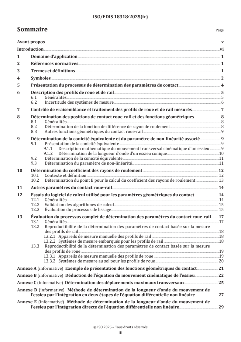 ISO 18318:2026 ISO 18318 - Applications ferroviaires — Paramètres géométriques du contact roue-rail — Définitions et méthodes de détermination
Released:10/18/2025 - Page 3 preview