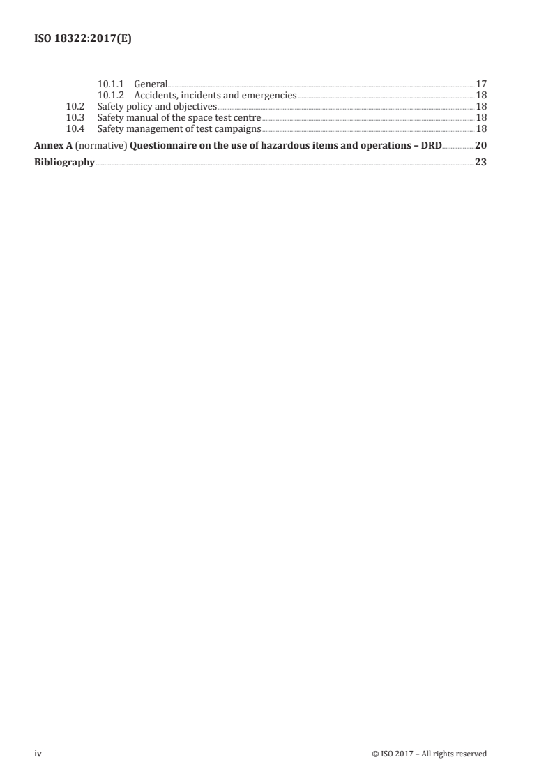 ISO 18322:2017 ISO 18322:2017 - Space systems — General management requirements for space test centres/20/2017 - Page 4 preview