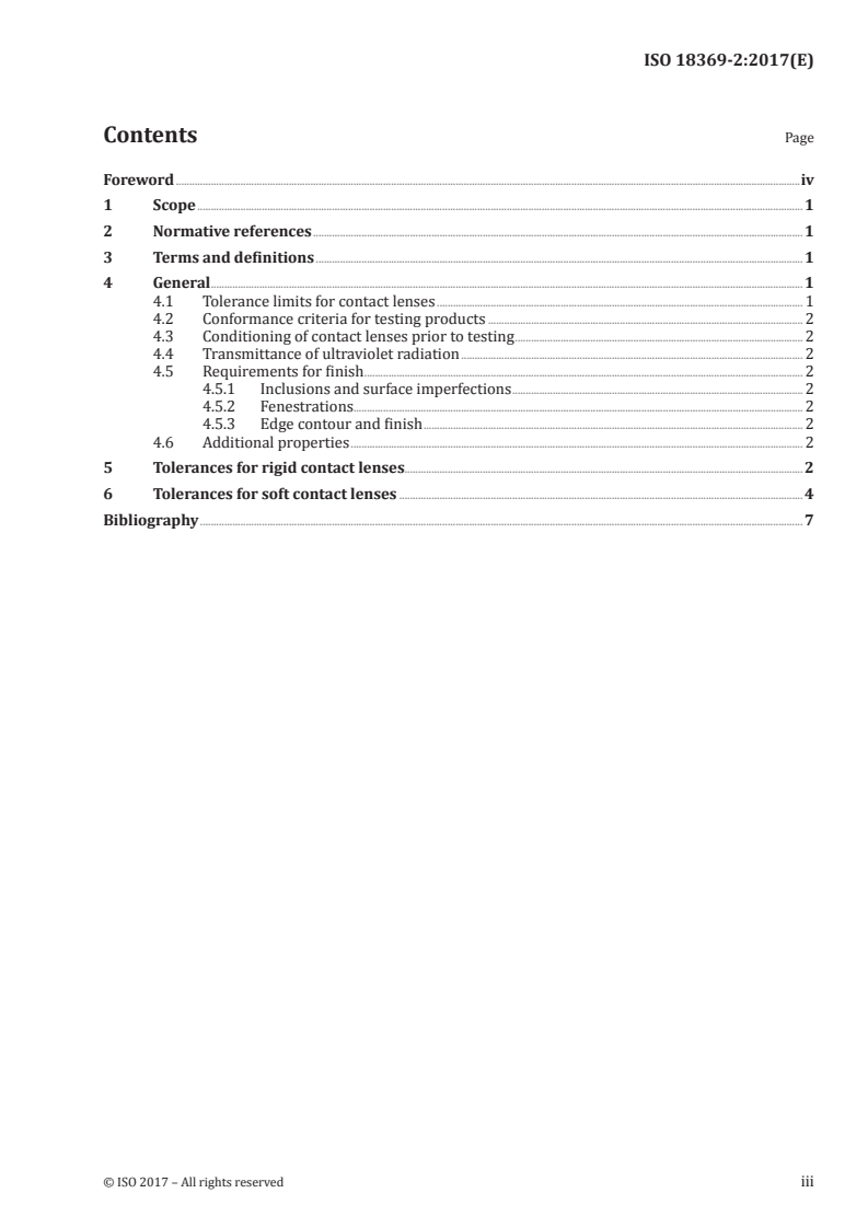 ISO 18369-2:2017 ISO 18369-2:2017 - Ophthalmic optics — Contact lenses — Part 2: Tolerances/23/2017 - Page 3 preview
