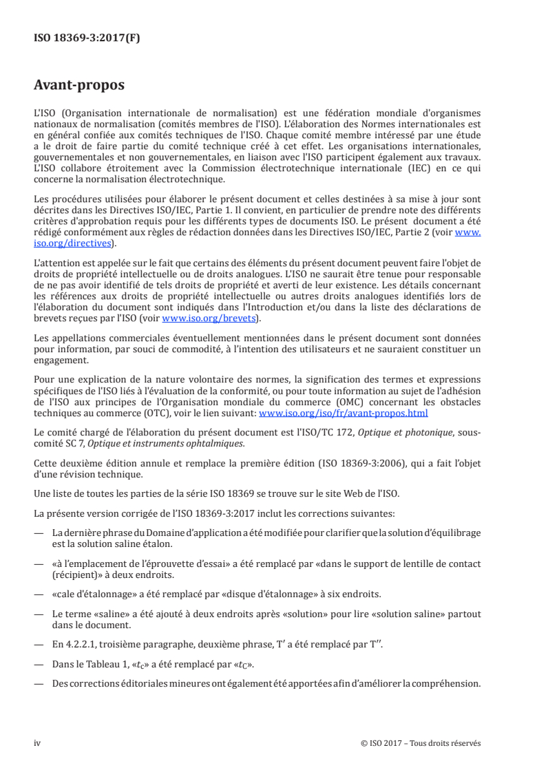 ISO 18369-3:2017 ISO 18369-3:2017 - Optique ophtalmique — Lentilles de contact — Partie 3: Méthodes de mesure/3/2017 - Page 4 preview