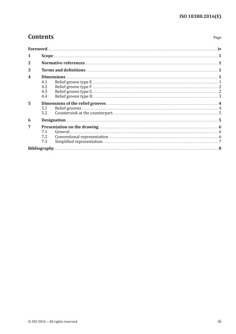 ISO 18388:2016 ISO 18388:2016 - Technical product documentation (TPD) — Relief grooves — Types and dimensioning/11/2016 - Page 3 preview