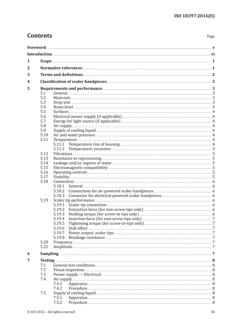 ISO 18397:2016 ISO 18397:2016 - Dentistry — Powered scaler/15/2016 - Page 3 preview
