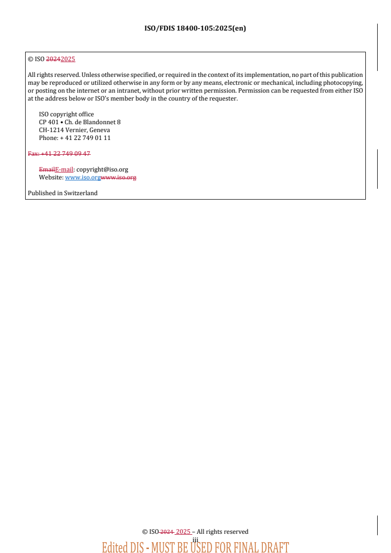 ISO/CD 18400-105.2 REDLINE ISO 18400-105 - Soil quality — Sampling — Part 105: Packaging, transport, storage and preservation of samples/23/2025 - Page 3 preview