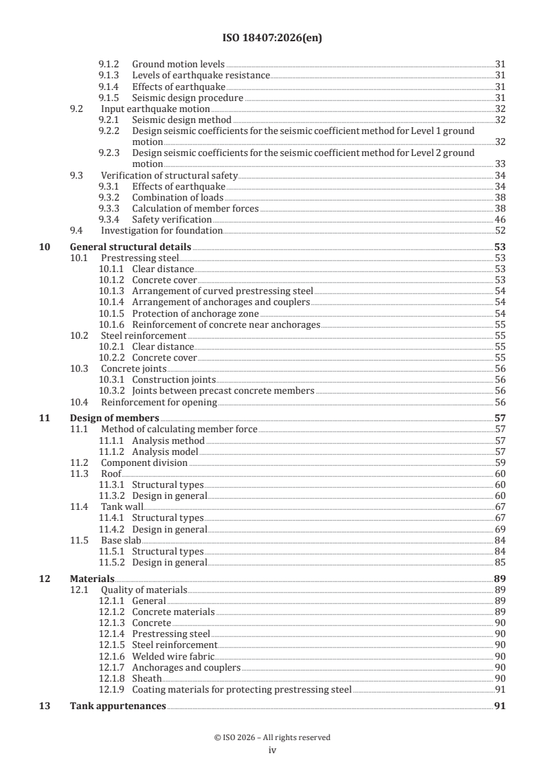 ISO 18407:2026 ISO 18407:2026 - Simplified design of prestressed concrete tanks for potable water - Page 4 preview