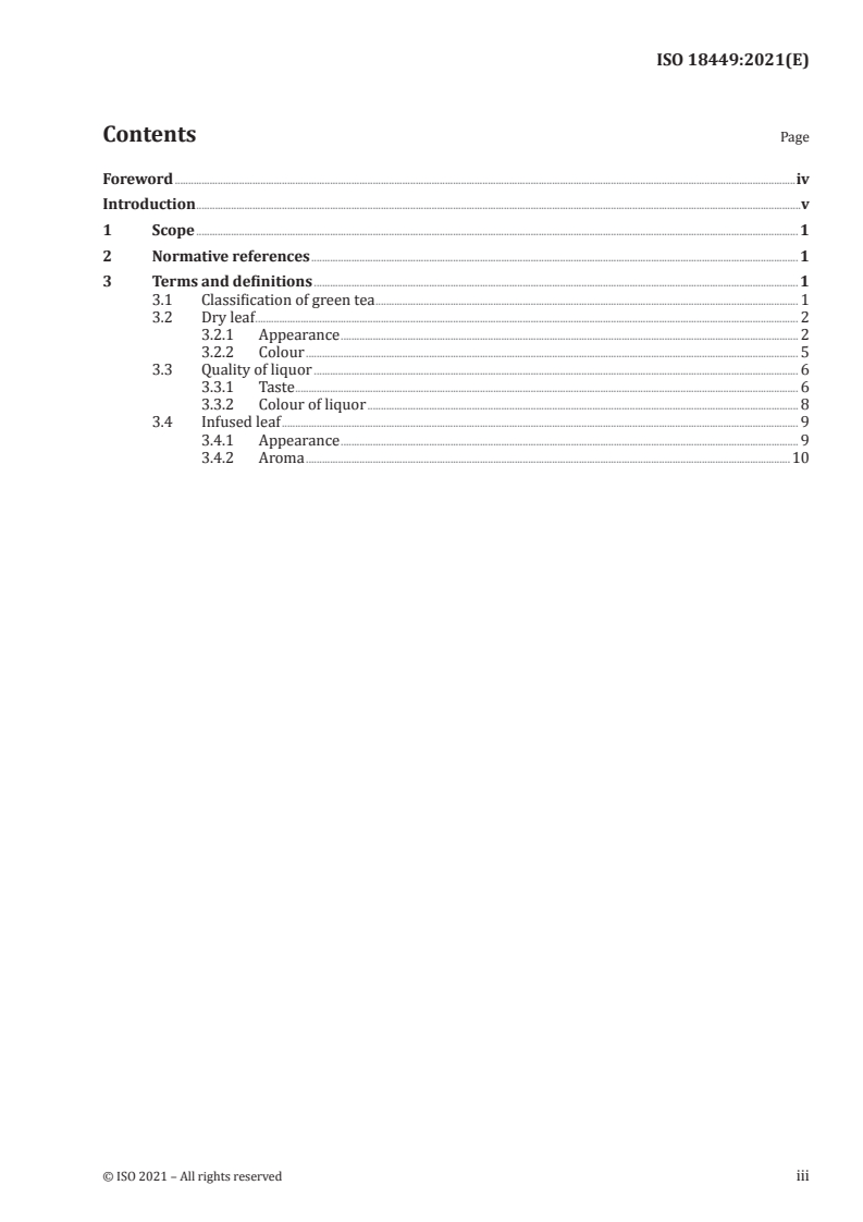ISO 18449:2021 ISO 18449:2021 - Green tea — Vocabulary/18/2021 - Page 3 preview