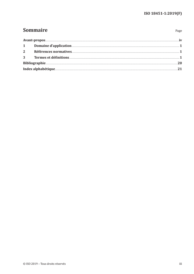 ISO 18451-1:2019 ISO 18451-1:2019 - Pigments, colorants et matières de charge — Terminologie — Partie 1: Termes généraux/30/2019 - Page 3 preview