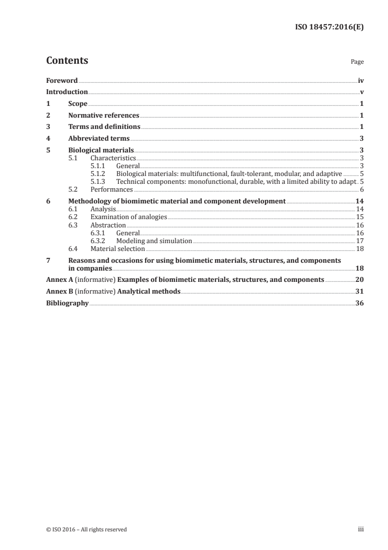 ISO 18457:2016 ISO 18457:2016 - Biomimetics — Biomimetic materials, structures and components/2/2016 - Page 3 preview