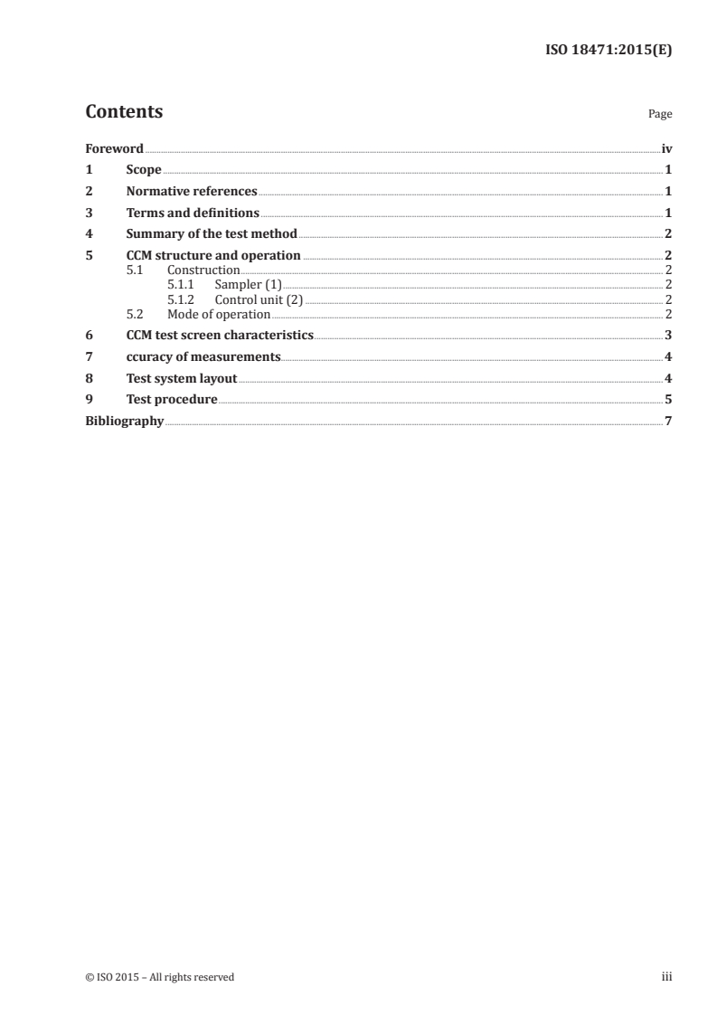 ISO 18471:2015 ISO 18471:2015 - Agricultural irrigation equipment — Filters — Verification of filtration grade/19/2015 - Page 3 preview